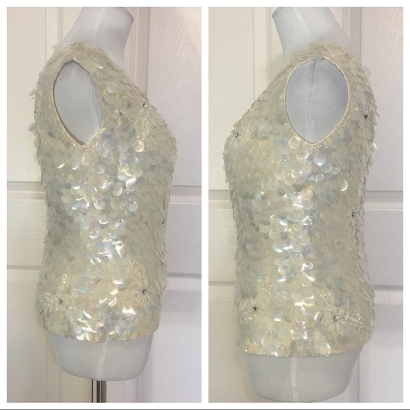 Vintage Helen Wong beaded top - Picture 2 of 7